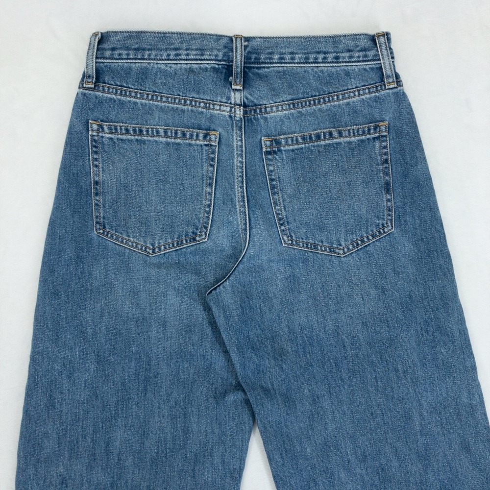 Gap Barrel High Rise Jeans Womens Size 27 4R Indigo Blue Denim Tapered Leg - Picture 10 of 16